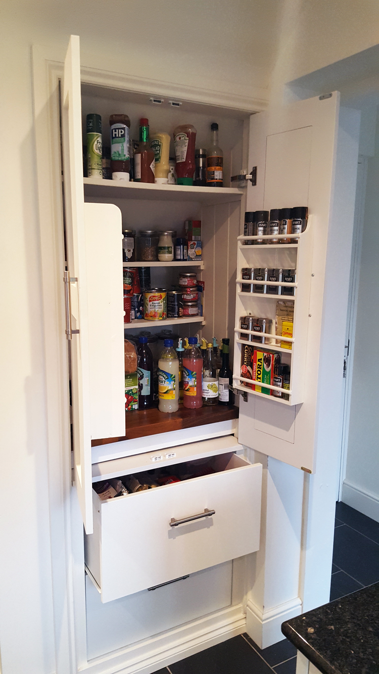 Bespoke Jali kitchen cupboard – interior