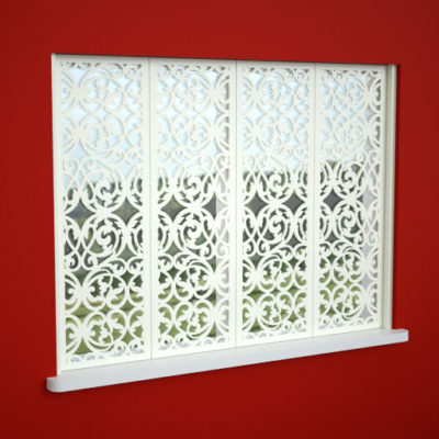 Recess-mounted Decorative Shutters by Jali, 1200mm wide x 885mm high