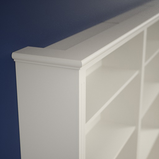 White Jali Bookcase, 2500mm wide x 2100mm tall