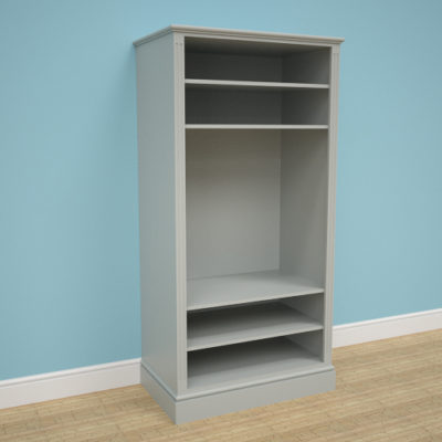 Jali Bookcase with hanging space, 1000mm wide x 2000mm tall