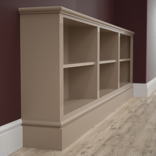 Jali Bookcase designed to be side fitting, 2393mm wide x 750mm tall