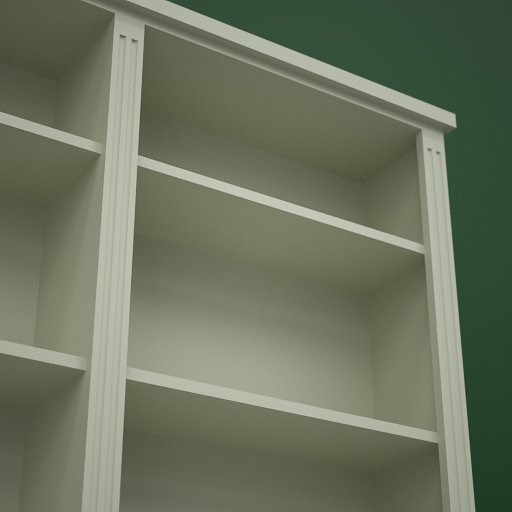 Jali Bookcase with fluted uprights, 2000mm wide x 2250mm tall