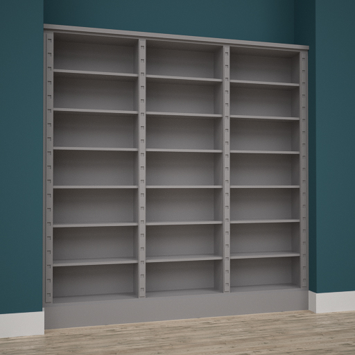 Three section Aclove Fitted Jali Bookcase, 2100mm wide x 2150mm tall