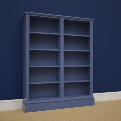 Jali Bookcase designed with uniform shelf heights, 1200mm wide x 1500mm tall