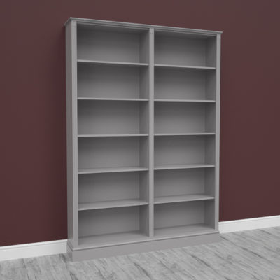 Customised two section Jali Bookcase, 1900mm wide x 2650mm tall