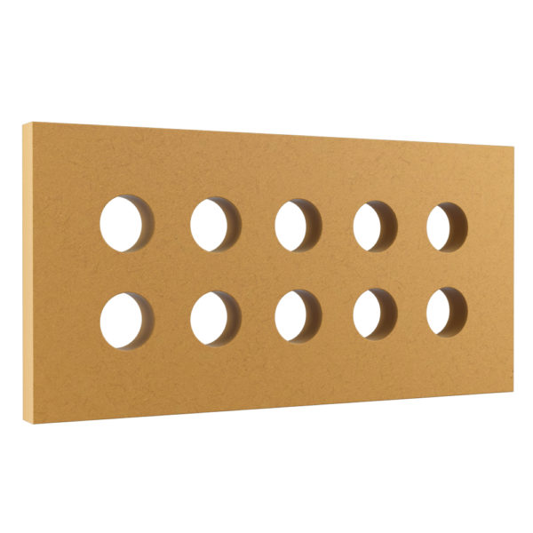 Customised Jali MDF Shape with holes, 300mm x 150mm x 18mm