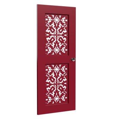 Jali Door with fretwork panels and glass handle, 400mm x 1000mm