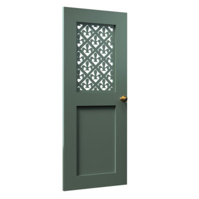 Jali Door with one fretwork panel, 400mm x 1000mm