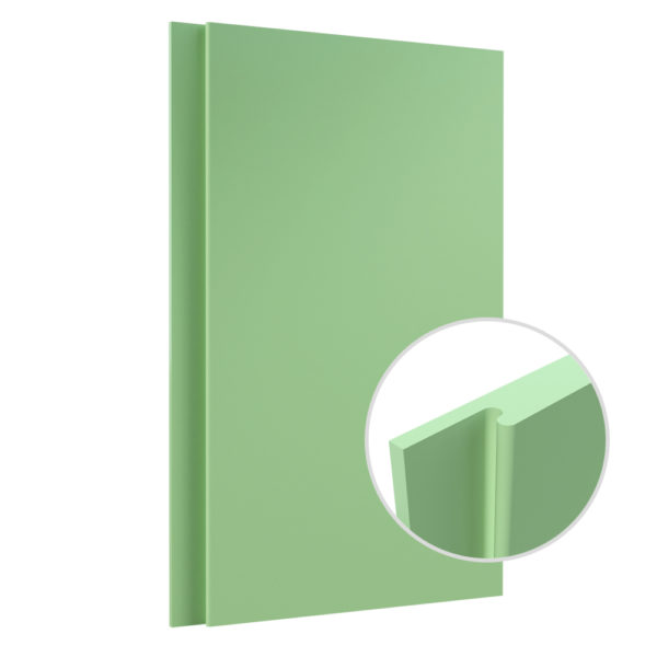 Green Jali Door with close up of pull open function, 320mm x 500mm