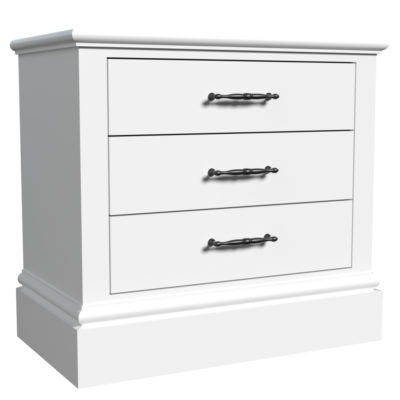 Customised Jali Drawer Unit top-coated in white, 700mm wide x 650mm tall