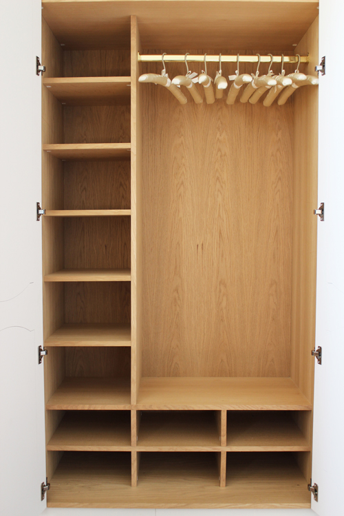 Jali bespoke wardrobe in real oak veneer