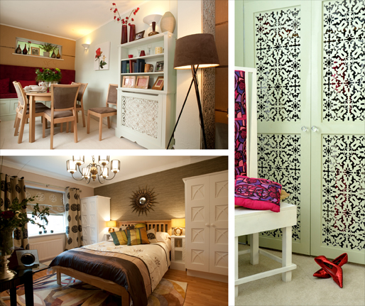Jali Radiator Cover, Wardrobes and Fretwork in 60 Minute Makeover