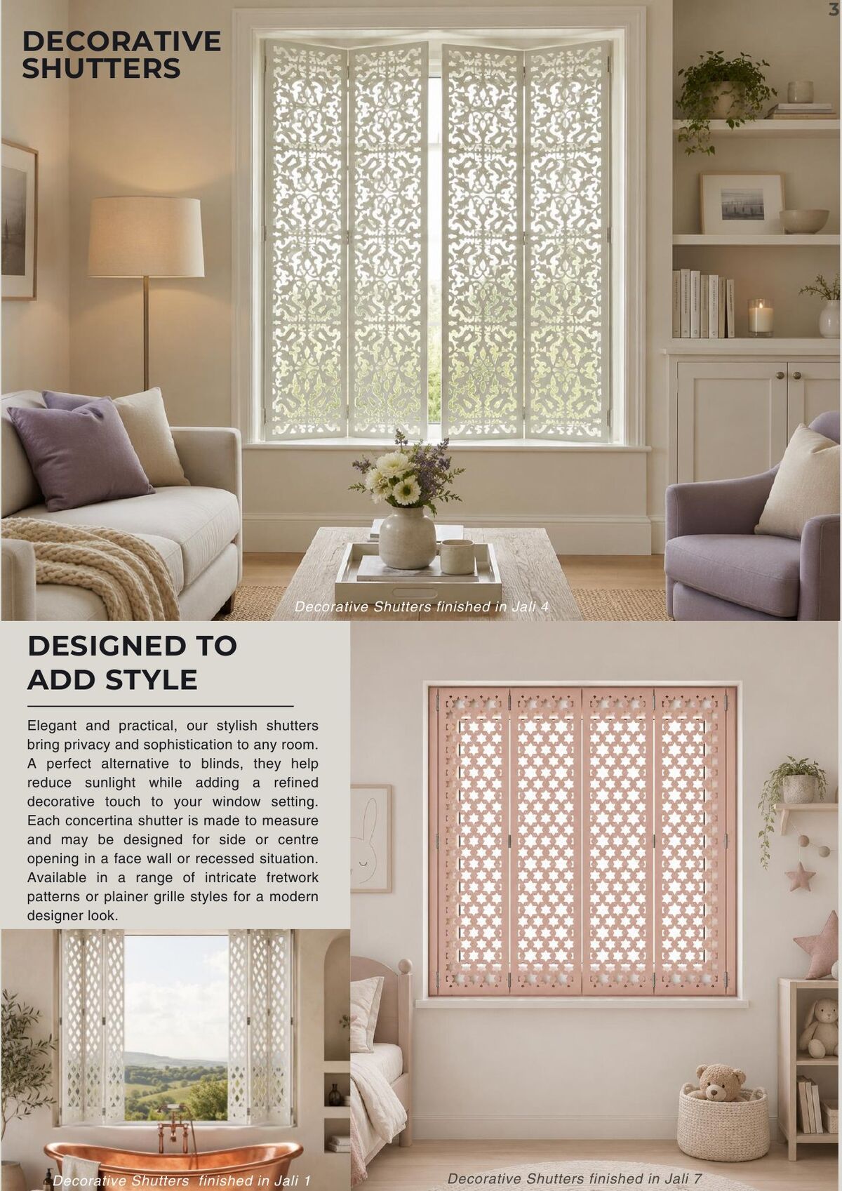 Jali brochure page 3 &ndash; Decorative Shutters
