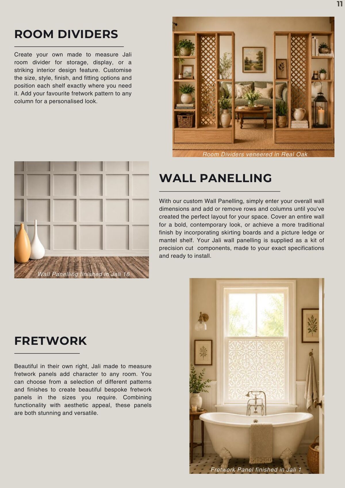 Jali brochure page 11 &ndash; Room Dividers & Panelling