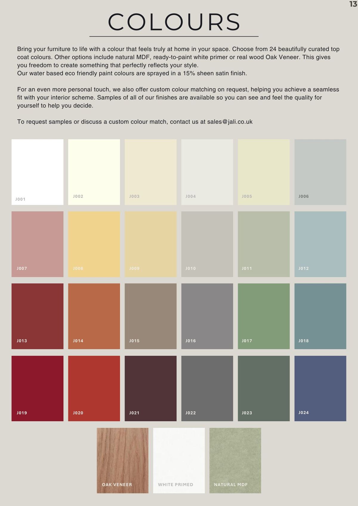 Jali brochure page 13 &ndash; Colours