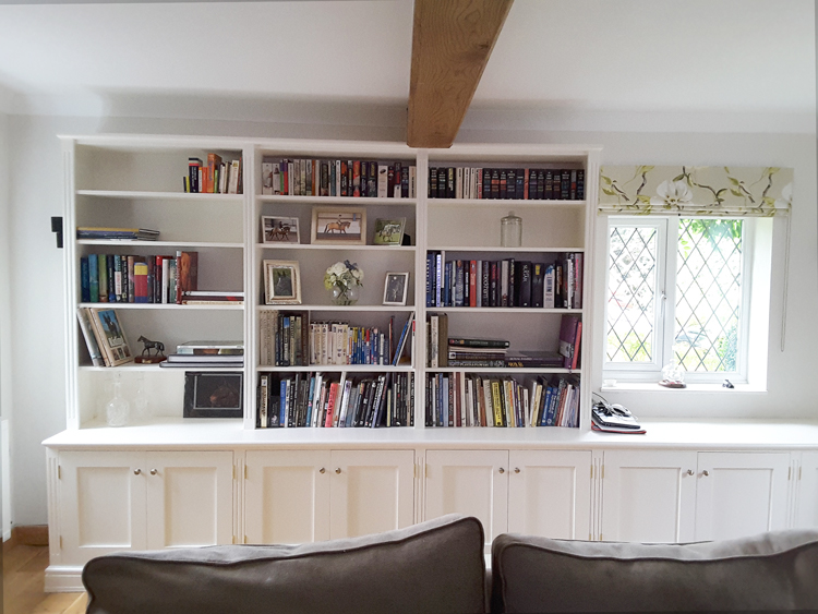 Jali cupboard combined with custom shelving