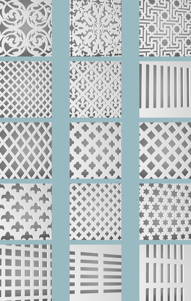 Jali fretwork patterns