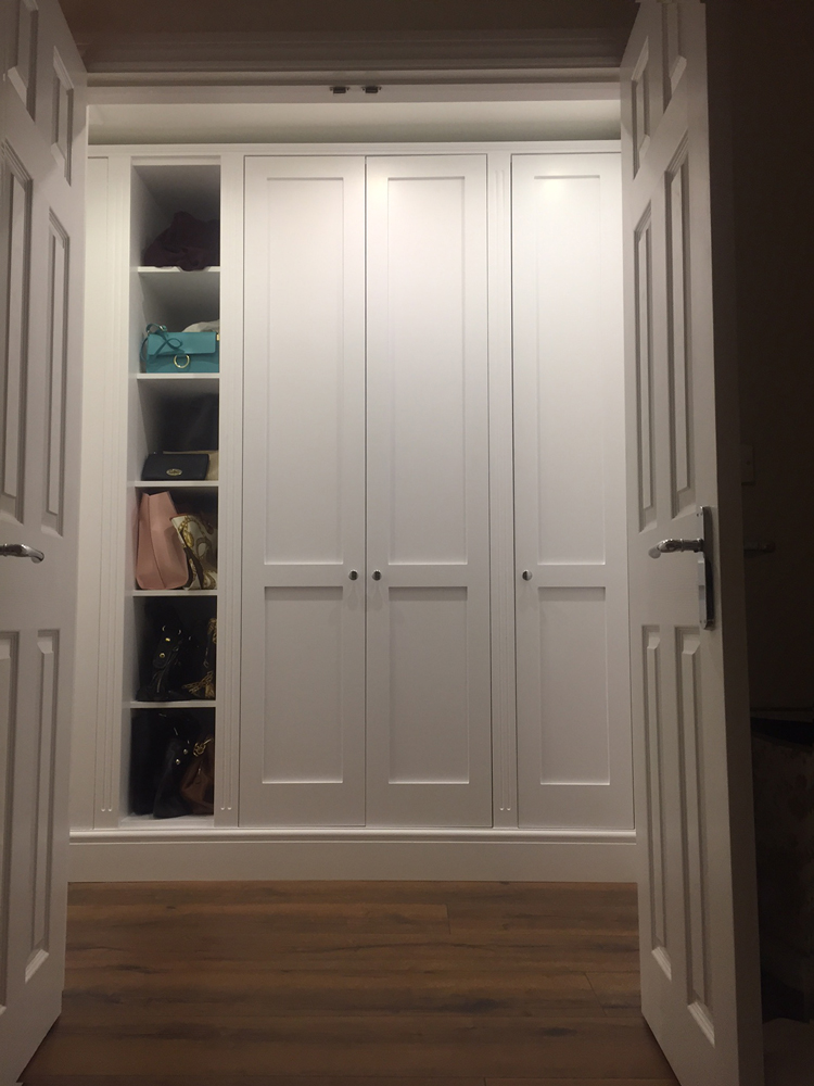 Large Jali bespoke wardrobe in white