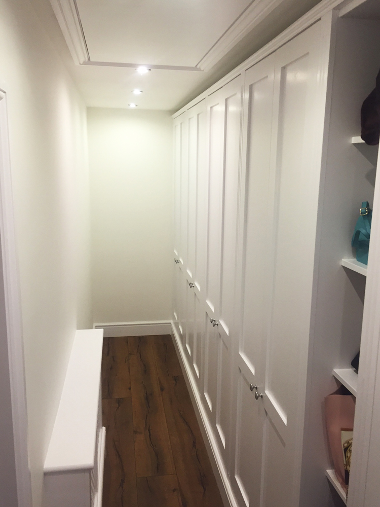 Jali bespoke walk-in wardrobe: main section