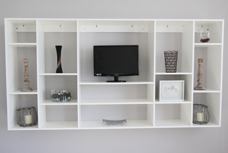 Jali bespoke shelving mounted on wall