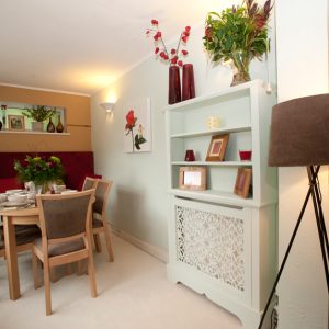 Jali Radiator Cover with Shelving combination unit featured on 60 Minute Makeover TV programme