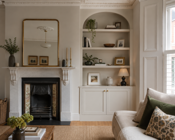 Alcove cupboard in a Victorian home