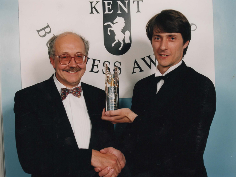 Nicholas Showan from Jali receiving Kent Business Award