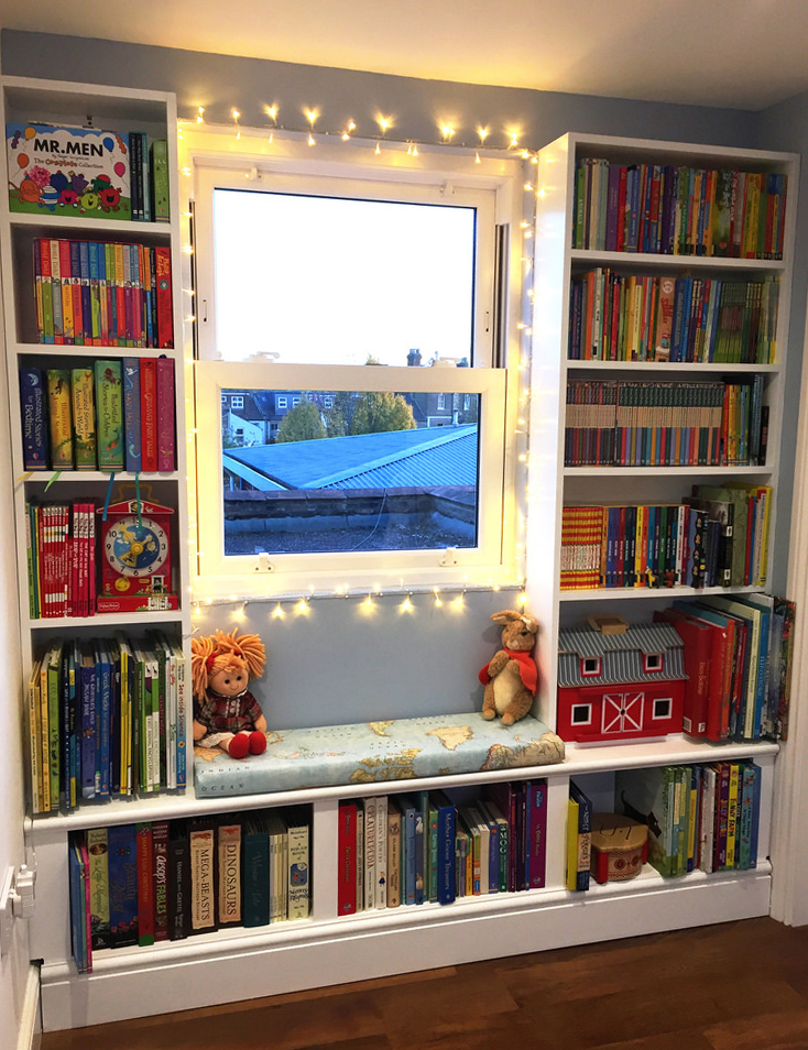 Jali bespoke bookcases in childrens bedroom