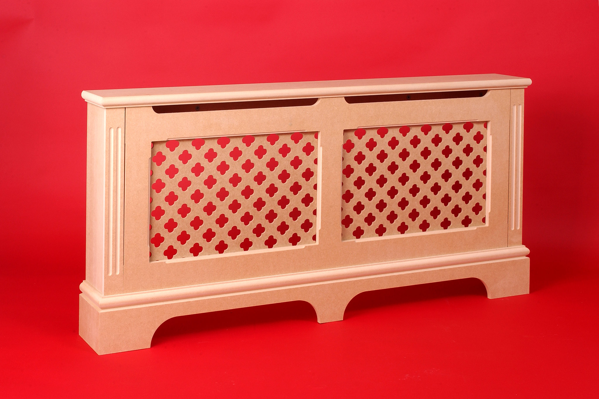 Natural MDF Radiator Cover Jali Gallery