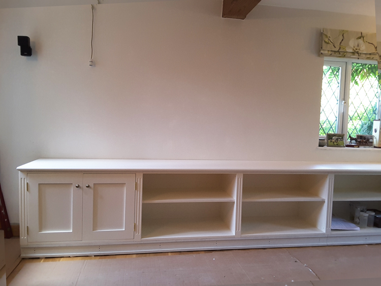 Jali bespoke cupboards after levelling the plinth