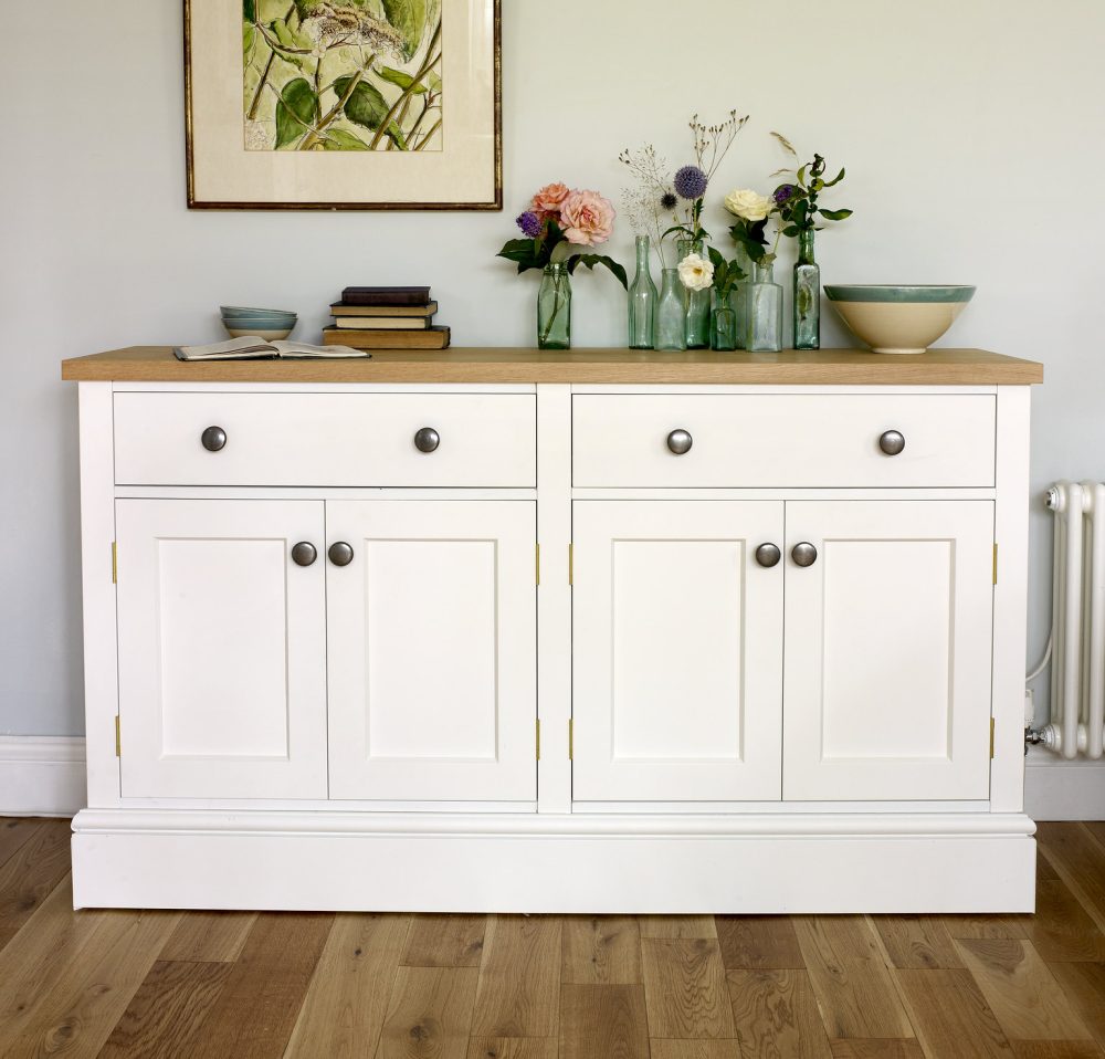Classic Jali Cupboard with drawers and oak topboard