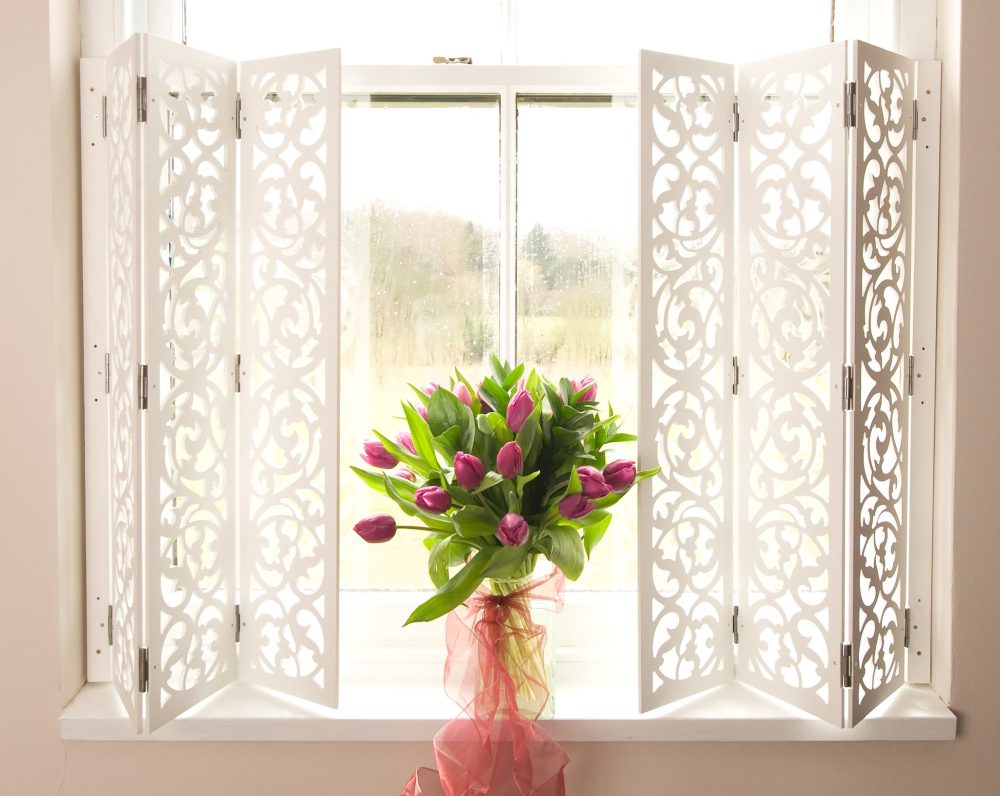 Jali Decorative Shutters with flowers