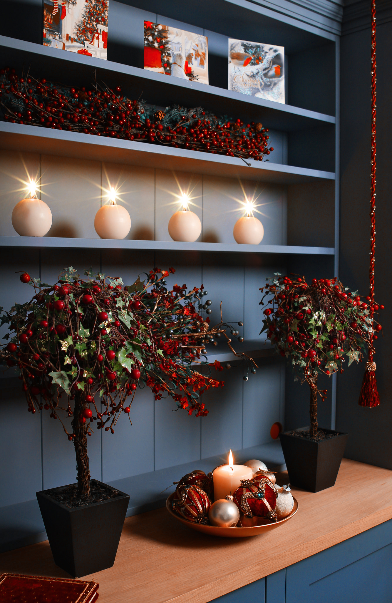 Dresser With Christmas Candles