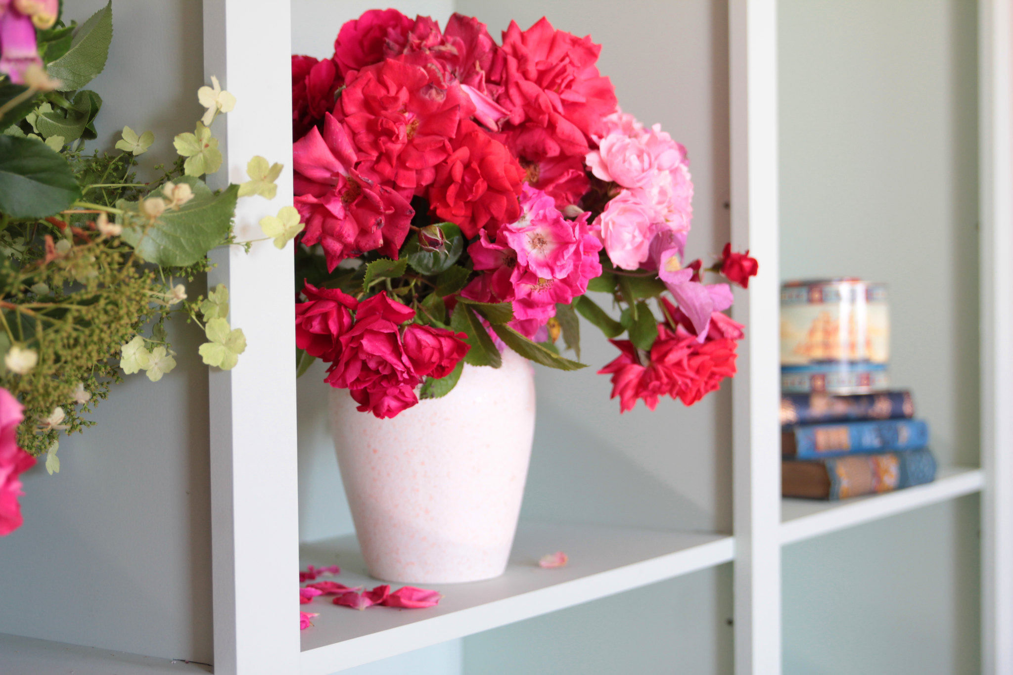 Flowers On Bookcase Jali Gallery