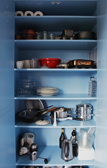 Large blue bespoke cupboard from Jali