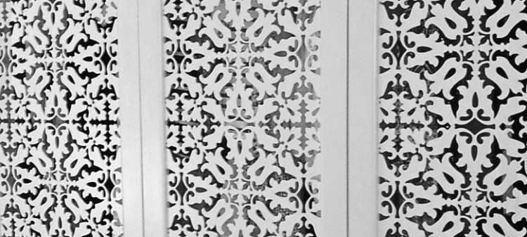 detail of Jali made-to-measure fretwork panels