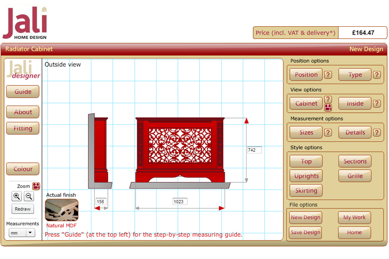 Jali Designer: Creating a bespoke Radiator Cover