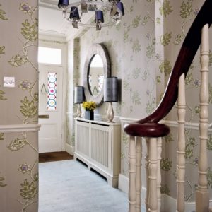 Slatted Jali Radiator Cover in hallway