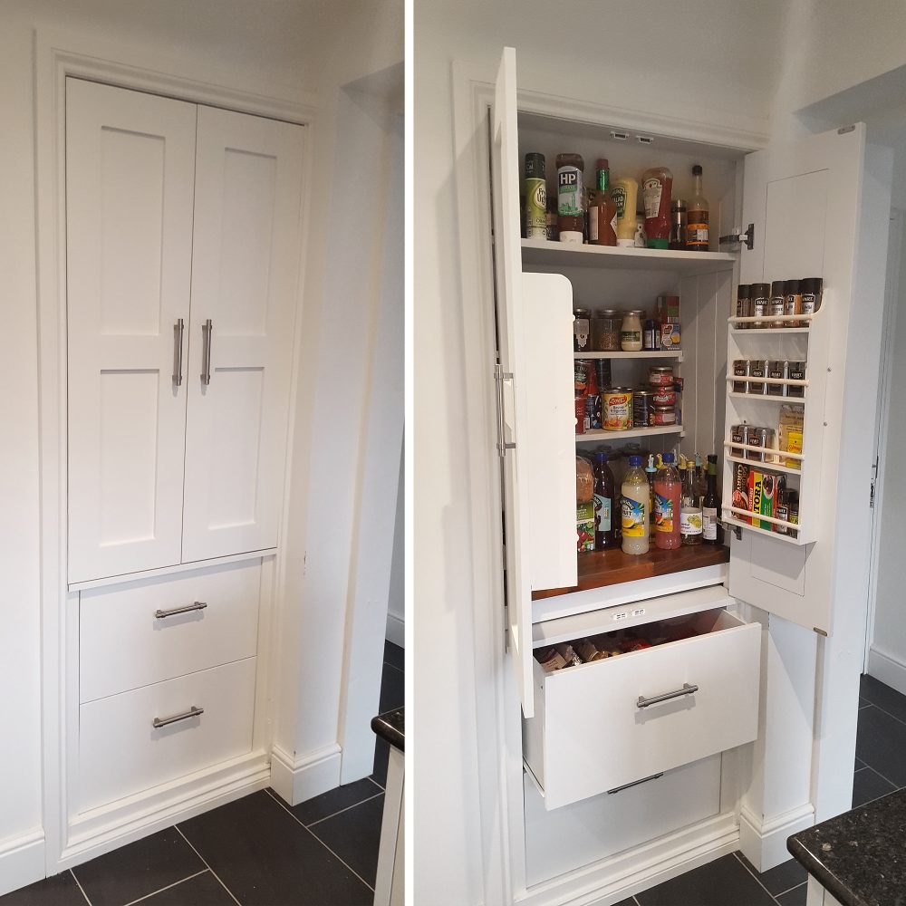 Kitchen larder and drawers by Jali
