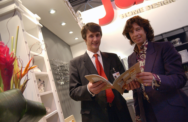 Laurence Llewelyn-Bowen on the Jali stand at The Good Homes Show