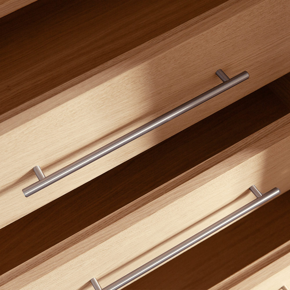 Oak veneer soft close drawers in made to measure Jali Wardrobe