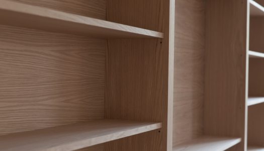 Jali real oak veneer shelving on dresser