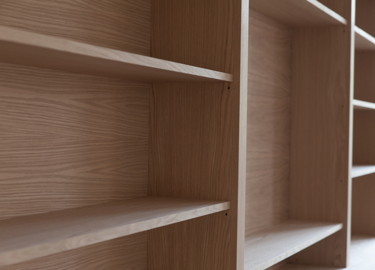 Jali real oak veneer shelving