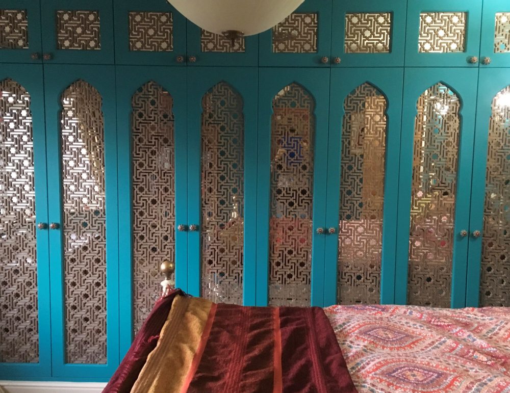 Ethnic Jali Wardrobe with Eastern Fretwork door panels