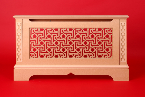 Ethnic designed Jali Radiator Cover on red