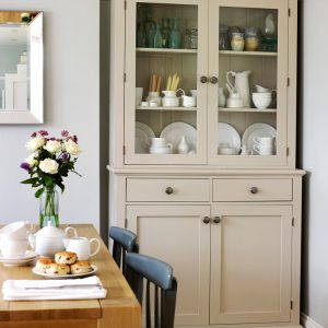 Jali Dresser with added glass designed to fit in alcove space