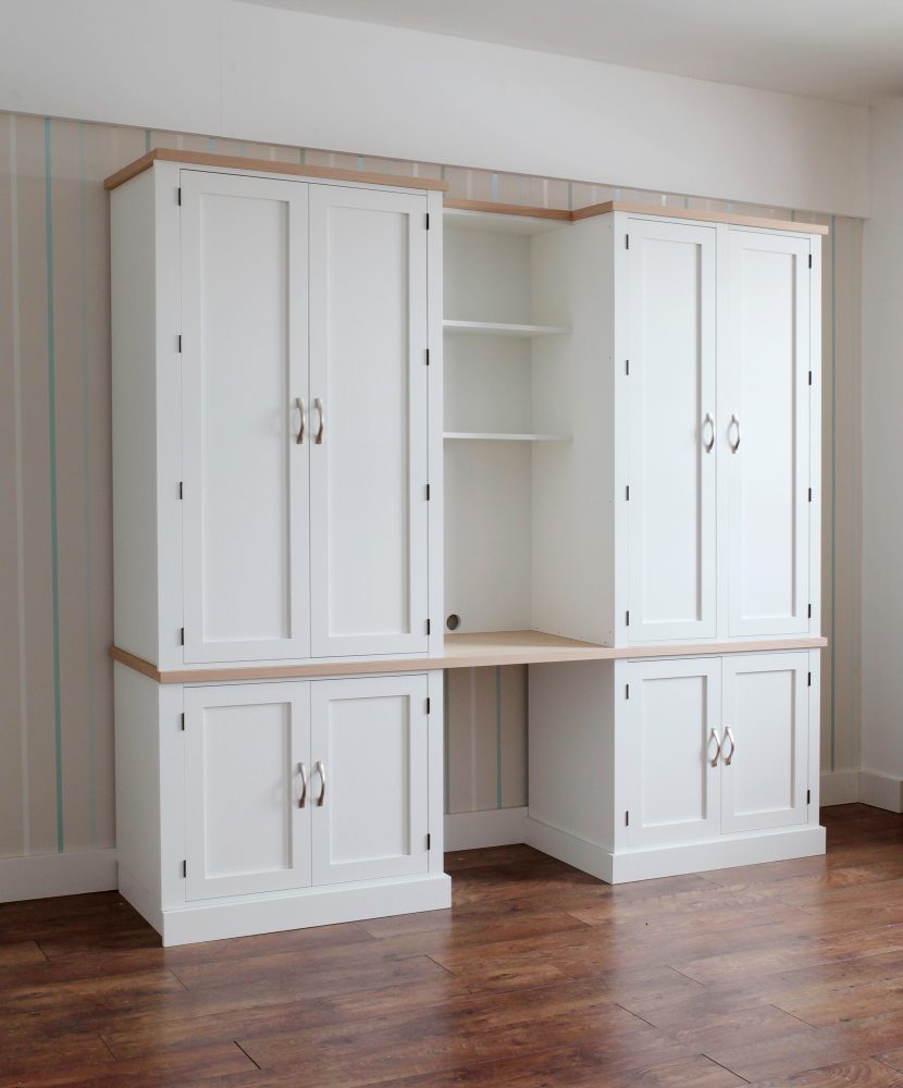 White combination Cupboard and Desk by Jali